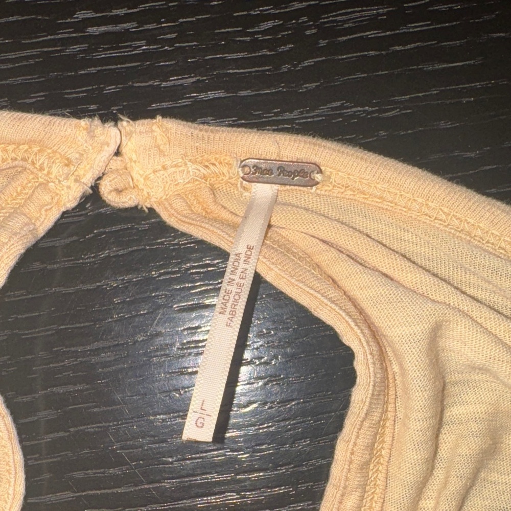 Free People Women's Cream Long Sleeve Top - Picture 9 of 9